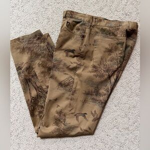 Vtg 90s Ralph Lauren Nature Print Chinos Sz 8
